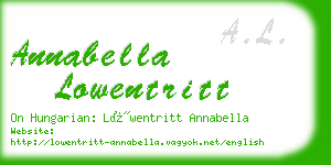 annabella lowentritt business card